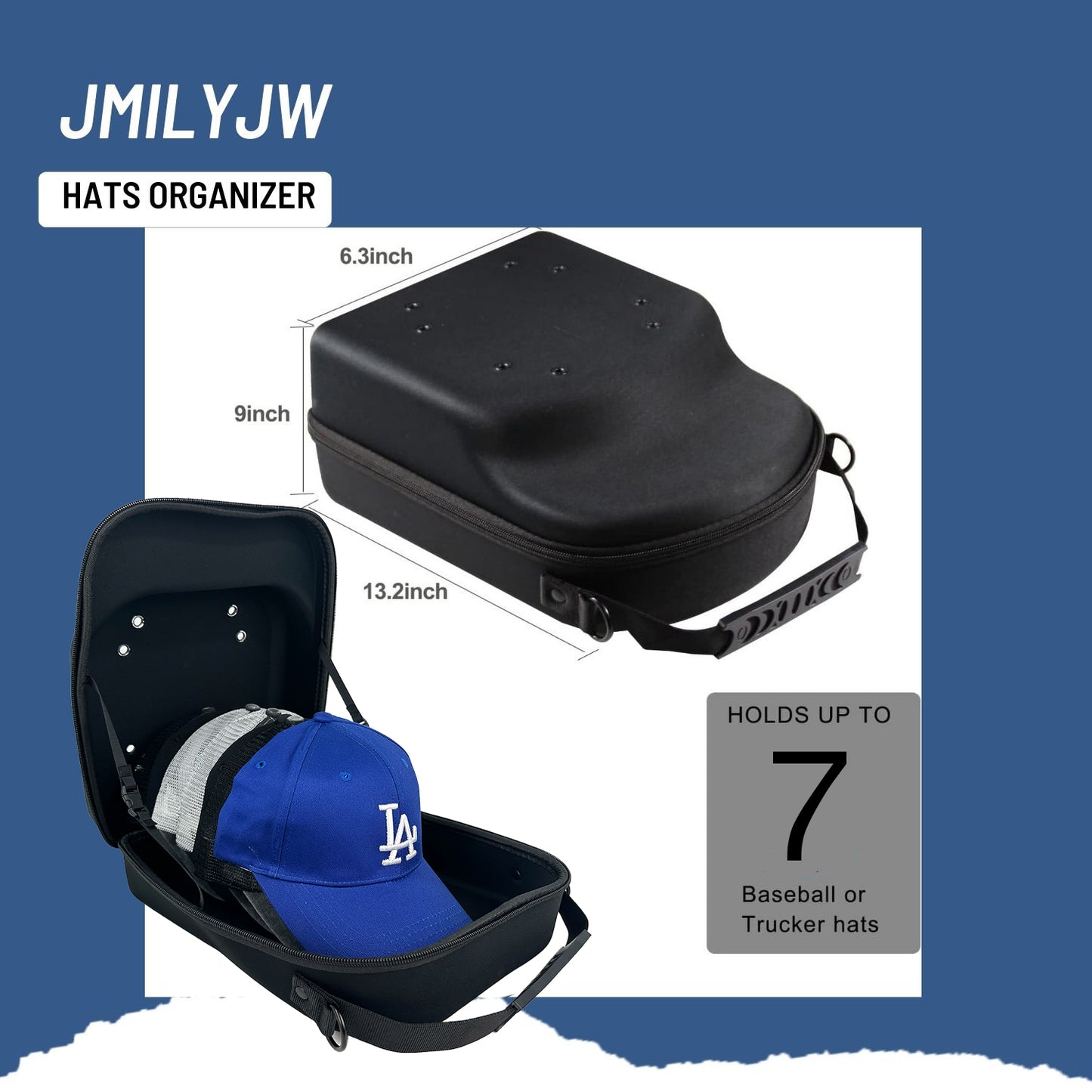 Hat Travel Case | Hat Organizer | Baseball Cap Organizer | Hat Cap Carrier