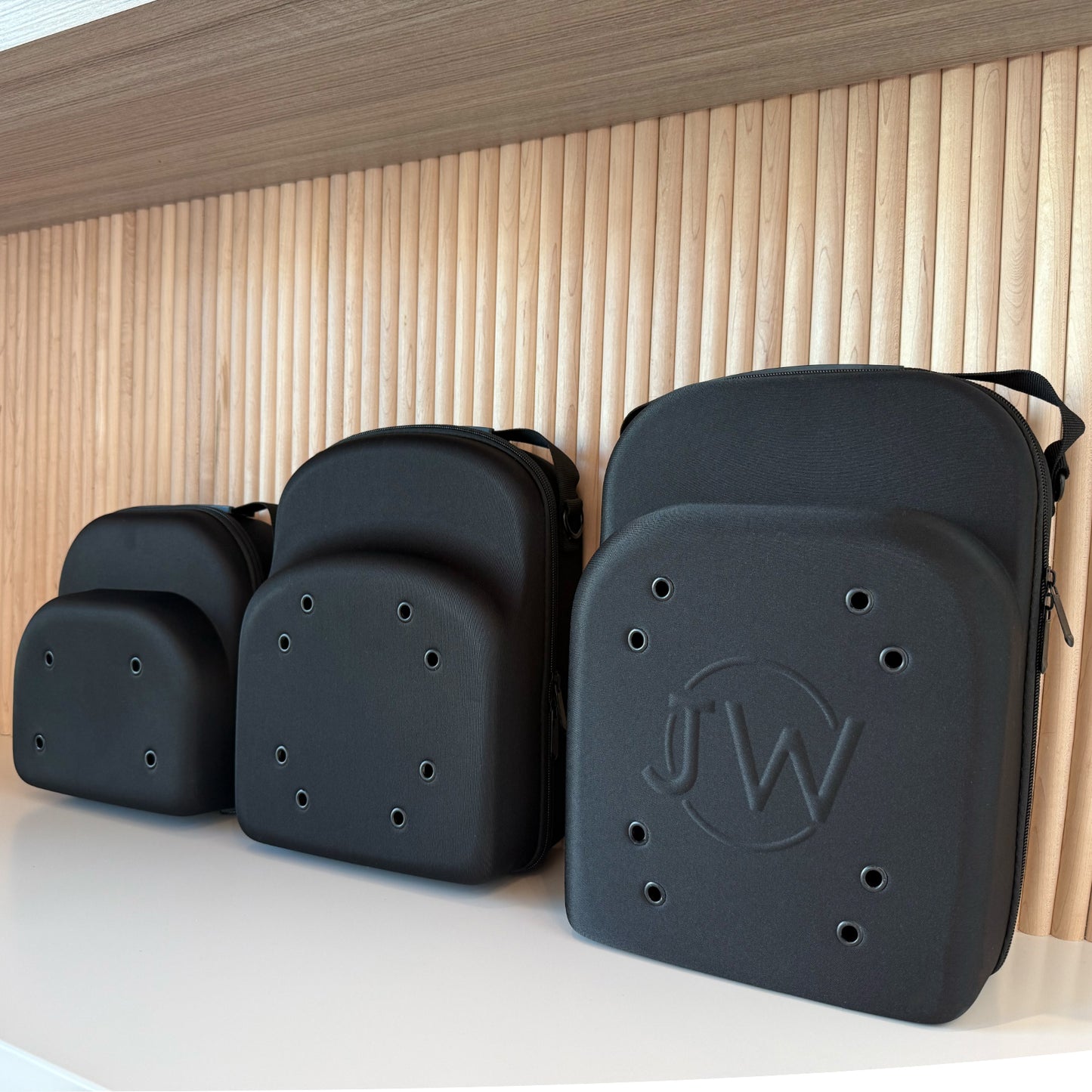 Set of 3 Travel Cases for Baseball Caps - Hard Hat Cases Hold Up to 21 Hats