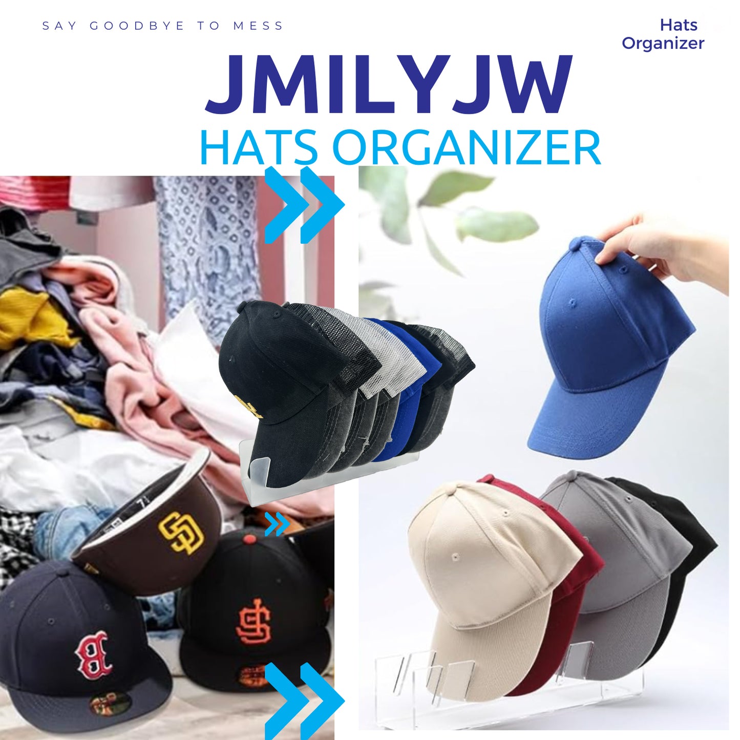 Acrylic Hat Stand | Hat Organizer | Baseball Caps Display