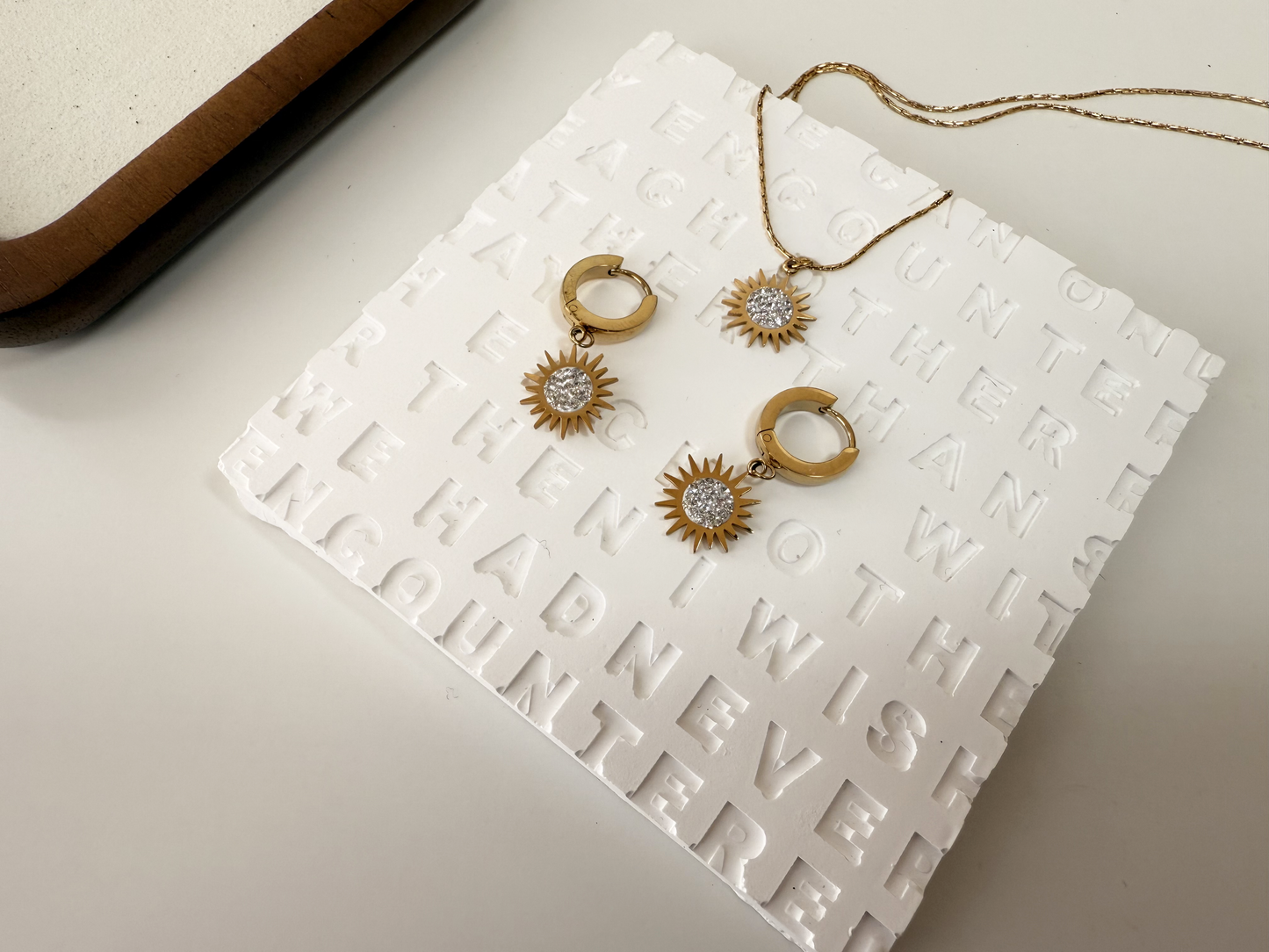 Starburst Pendant and Earrings Set