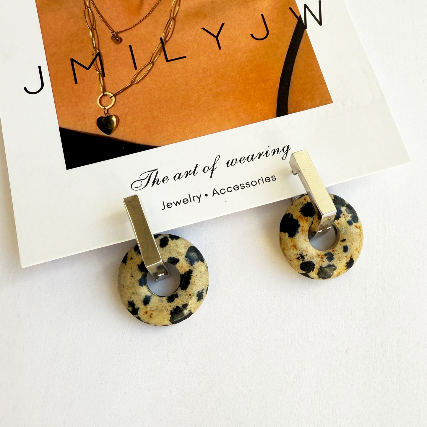Vintage Gold Natural Tiger's Eye Earrings Dangle Earrings